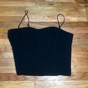 NWT J Crew Black Tank‎ Top Lines Adjustable Straps 24